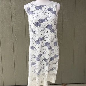 Blue dress with floral cutout
